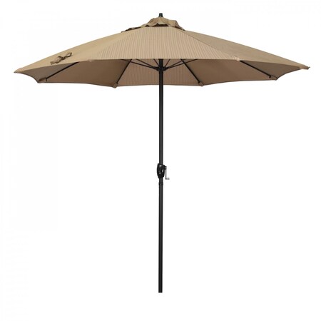 California Umbrella 9' Bronze Aluminum Market Patio Umbrella, Olefin Terrace Sequoia 194061337547